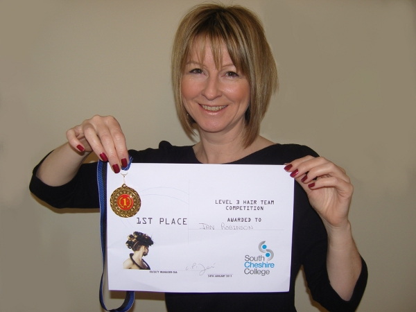 Level 3 competition win! I've won - my team came first in the level 3 hair competition at South Cheshire College!